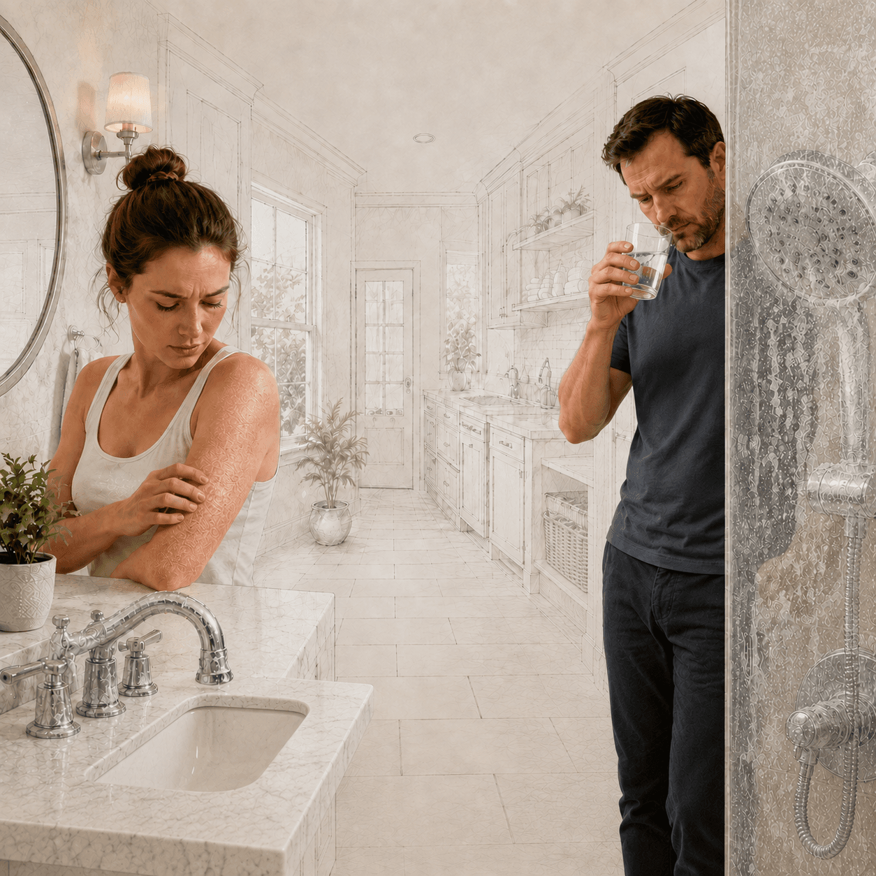 Green Whole Home Water System Hero Background Mobile