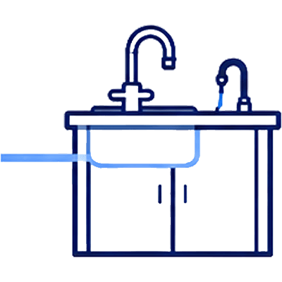 Kitchen drinking water line icon