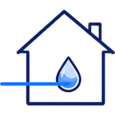 Water enters home icon