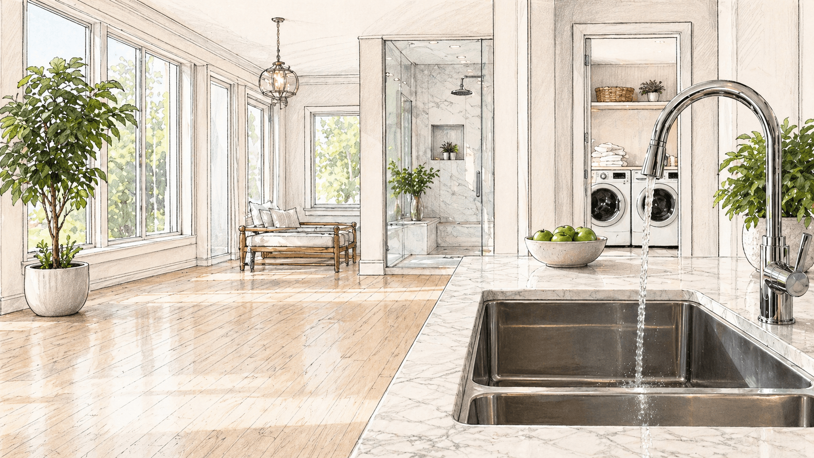 Green Whole Home Water System Hero Background
