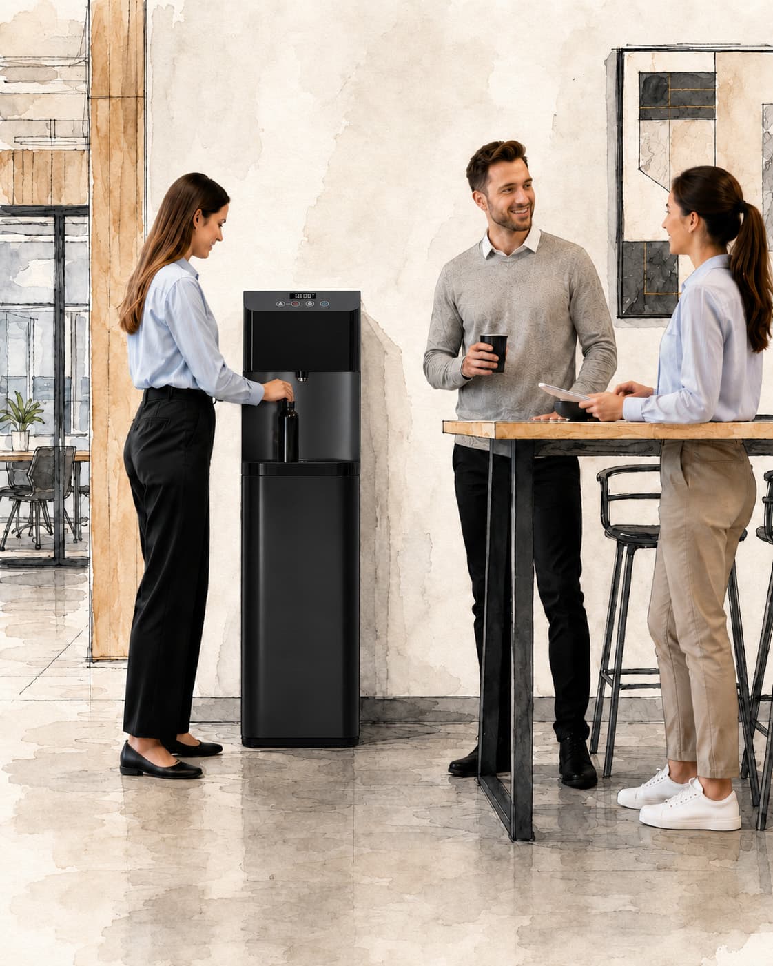 Office drinking water setup